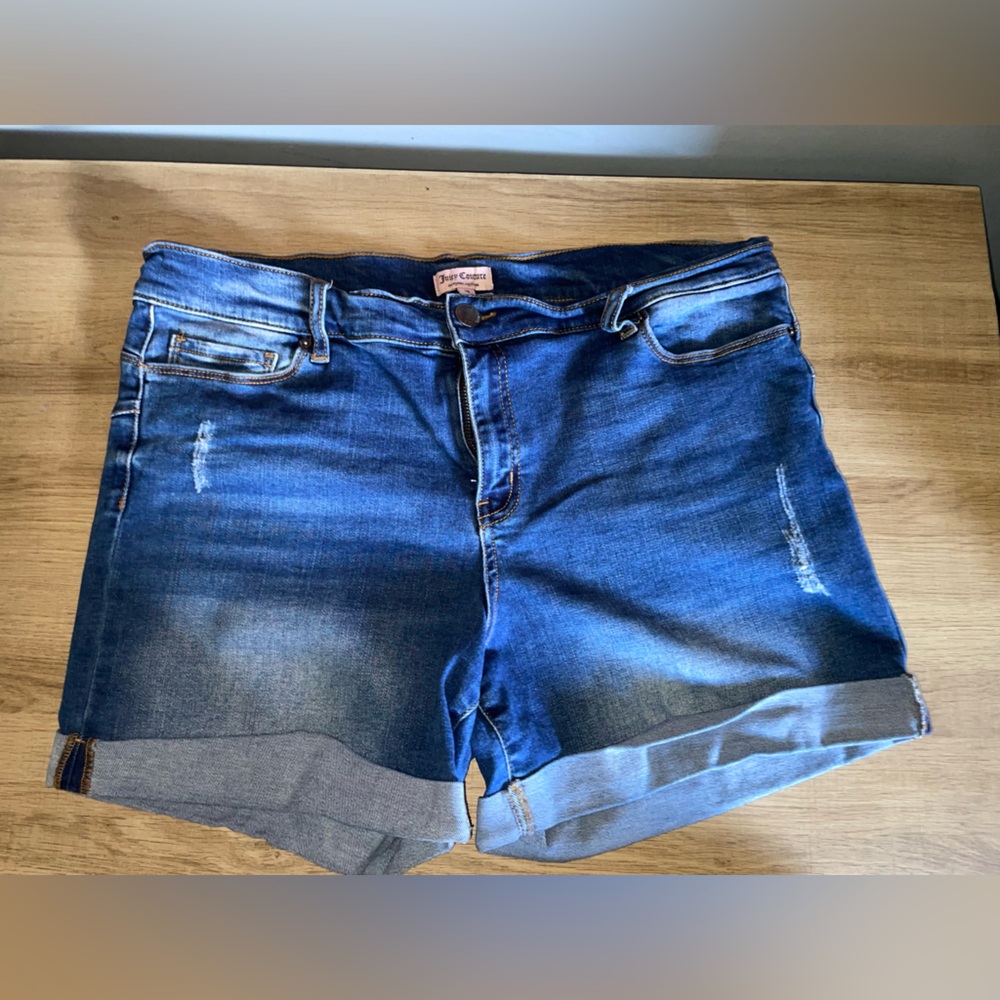 Juicy Couture Dark Blue Denim Jean Shorts
